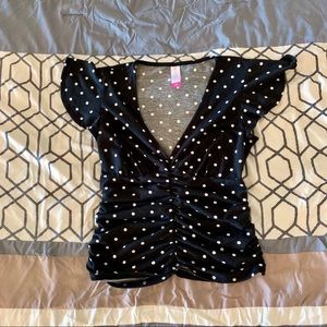 Stretchy poke-a-dot shirt